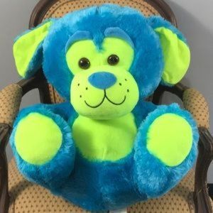 📌Peek-A-Boo neon color soft plush stuffed dog soft toy animal